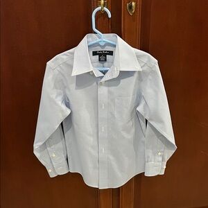 Brooks Brothers Light Blue/White small check Kids Button Down Shirt size 6